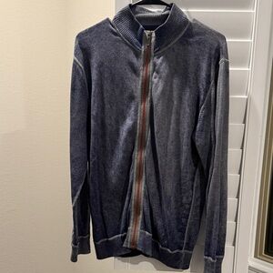 Agave Dark Blue Zip-Up Sweater